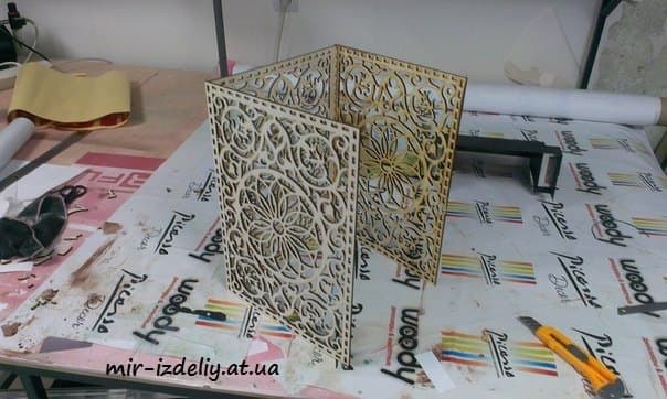 Абажур ажурный из фанеры