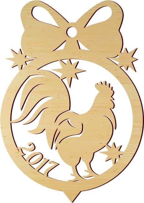 Петух в овальной рамке